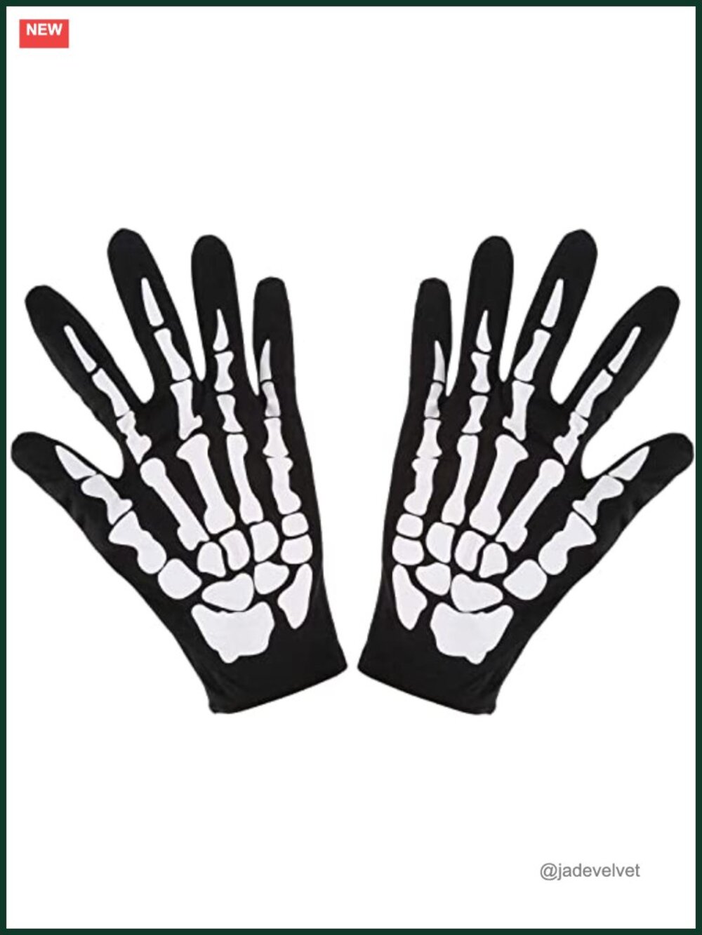 Unisex Skeleton Gloves Polyester Full Finger Halloween Cosplay
